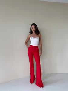 Women's Purple Linen Cargo Pants High Waist Elastic Loose Fit Ankle Length Solid Color Casual Summer Style - Product Image 5