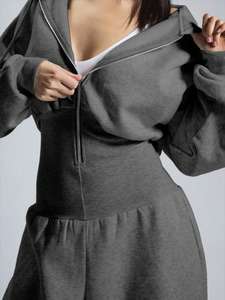 Survêtements en coton 100% avec design patchwork, vêtements de loisirs confortables, respirants et élégants, style streetwear. - Product Image 2