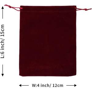 2025 50 PCS 4x6 Inches Velvet Craft Drawstring Jewelry Pouches Screen Printed Gift <b>Bags</b> for Weddings <b>Parties</b> Festivals - Product Image 5