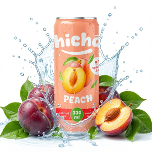 Boisson gazeuse pêche pétillante OEM, marque privée, vente en gros directe usine, prix compétitif - Product Image 1