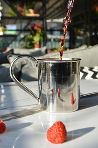 Mug en cuivre finition argentée simple, élégant, idéal pour le thé, le café, la bière, l'eau, parfait pour servir et pour une utilisation à la maison, en cuisine ou à la salle à manger. - Product Image 6