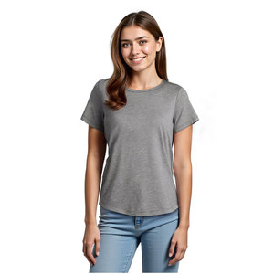 T-shirt d'été personnalisable pour femme avec appliques et logo imprimé – Vente en gros, étiquette privée vierge - Product Image 4