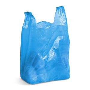 Pack 400 Sacs en plastique bleu pour t-shirt 18x8x32 Sacs d'épicerie en polyéthylène haute densité non imprimés pour les magasins et les restaurants. - Product Image 1