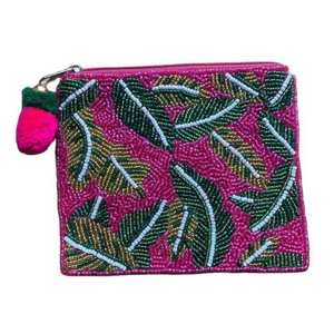 Handmade good quality fancy beaded bee queen coin pouch for kids hand embroidery new looking design <b>small</b> <b>wallet</b> coin pouch - Product Image 1
