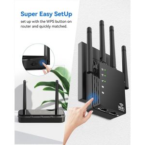 Extensor de WiFi de Doble Banda de 1200Mbps con 4 Antenas, Amplificador de Señal de 5GHz/2.4GHz, 3 Modos, Repetidor - Product Image 3