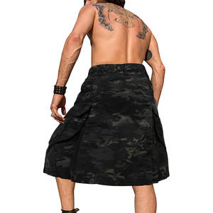 Men's Kilt for Men, Camo Scottish Outdoor Utility Pleated Tactical Kilt, Irish Highland Hybrid Kilts - Product Image 2