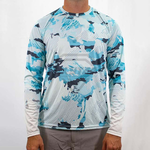 Custom Sublimation Fishing Jersey Long Sleeve Breathable Performance Outdoor Shirt Quick Dry Moisture Wicking Sun Protection <b>Top</b> - Product Image 3