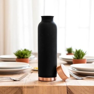 Pastel Printed <b>Copper</b> Water <b>Bottle</b> Minimal Aesthetic <b>Drinking</b> <b>Bottle</b> for Daily Hydration Travel and Gifting Use - Product Image 2