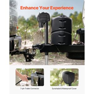 Martinetto Elettrico Rinforzato per RV, Capacità 3500 Libbre, Connettore a 7 Pin, Manovella Manuale, per Rimorchi Cargo e Utilitari Resistenti alle Intemperie - Product Image 2