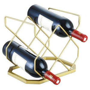 Porte-bouteilles en métal aluminium pour 5 bouteilles à prix abordable, étagère à vin en métal pour salle à manger, porte-bouteilles de table - Product Image 4