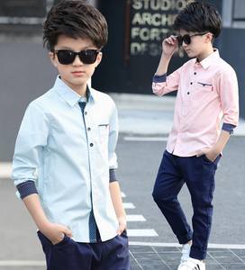 Chemise décontractée à manches longues pour garçons, col tendance, imprimé pois, séchage rapide, 100 % coton, écologique, inspirée de l'exportation - Product Image 6