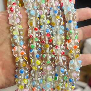 Perles de verre artisanales multicolores de luxe 12 mm |   Perles en verre artisanales pour la fabrication de bijoux, la création de colliers et les projets de bricolage - Product Image 2
