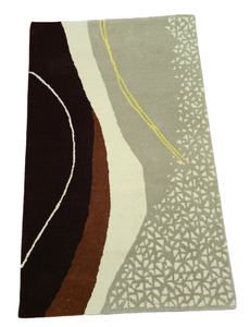 Tapis d'appoint en laine multicolore abstrait, prix d'usine, 8x12 pieds, tapis moderne tufté à la main, grand tapis contemporain pour salon - Product Image 2