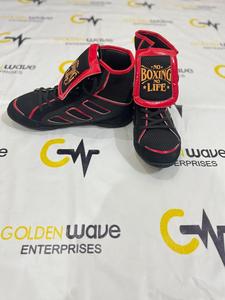 No Boxing No Life - Zapatos de Boxeo de Cuero Premium, Color Personalizado, Logotipo Personalizado, Cierre con Cordones, Antideslizantes, Alta Calidad, Duraderos - Product Image 5