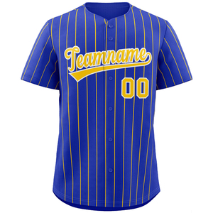Maillot de softball personnalisé pour homme, blanc à rayures fines, manches courtes, boutons sur le devant, polyester respirant, impression personnalisée du nom de l'équipe - Product Image 6