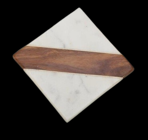 Posavasos Cuadrado de Mármol de Lujo Hecho a Mano, Bandeja de Piedra Natural para Servir Café, Té, Tazas, Decorativo - Product Image 2