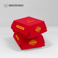 Caja para Hamburguesas Resistente a la Grasa, Envase Tipo Concha para Comida para Llevar