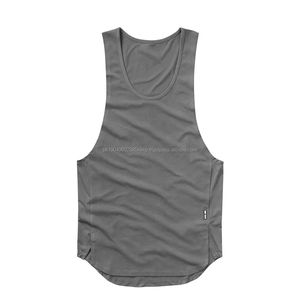 OEM Mens Summer Plain Cotton Vest Tank Top Casual Bodybuilding Gym Clothing for Sale - Product Image 6