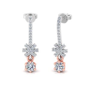 Aries Jewel Minimalist Design Round Cut Lab Grown Diamond 14K Solid Gold <b>Earring</b> <b>Tops</b> for Gift Party & Anniversary - Product Image 3