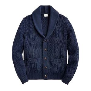 Cárdigan de Invierno para Bebés Niños, de Algodón/Acrílico Grueso, con Cuello Chal, Mangas Largas, Transpirable y Ecológico, Decoración Bordada - Product Image 1