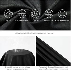 เสื้อแรชการ์ดแขนยาวลายพรางสำหรับผู้ชาย พิมพ์ลายแบบ Heat-Transfer ระบายอากาศได้ดี UPF50+ แห้งเร็ว ผลิตจากโพลีเอสเตอร์ เหมาะสำหรับกิจกรรมกลางแจ้งและตกปลา - Product Image 4