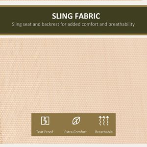 Dondolo da Giardino Beige a 2 Posti con Tettuccio, Seduta Girevole, Tavolino Portaoggetti e Portabicchieri Inclusi per Esterni - Product Image 5