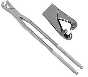 WORLD PRECISION SURGICAL WPS-ERF-R3 Forceps d'extraction dentaire équine Root Right Hand, 19 pouces, en acier inoxydable argenté, ergonomique - Product Image 1