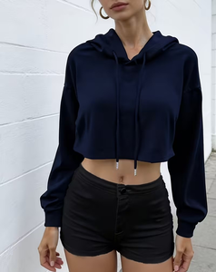 <b>Women's</b> Eco-Friendly Winter Oversized Solid Polyester/Cotton <b>Fleece</b> Long Sleeve Pullover Hoodie Sweatshirt Front Pocket - Product Image 1