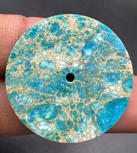 หน้าปัดนาฬิกา A K Gems Sediment Jasper รุ่น ETH-10210 ขนาด 30.5 มม. สีน้ำเงินขัดเงาด้านเดียว หน้าปัดทรงกลม หนา 0.40 มม. ผลิตในรัฐราชสถาน - Product Image 3