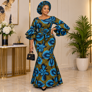 Ankara Wax Fabric African Traditional Print Textile Material for Fashion Dresses Clothing Sewing and Craft - Product Image 2