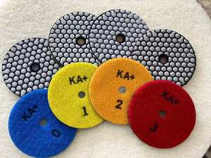 Disque de polissage à sec diamanté KA+ 3,5 mm 100 mm, durable et flexible, finition moyenne pour granit, pierre, marbre, céramique (OEM) # 0 # 5 - Product Image 2