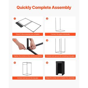 Camerino Portatile con Tende Spesse in Poliestere, Spazio Privato con Gancio Ombreggiante per Camerino di Boutique - Product Image 6