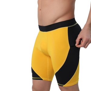 New High Quality High-Waisted <b>Short</b> Solid Color <b>Compression</b> Workout, Quick-Dry Stretchy Tummy Control Fitness Men <b>Shorts</b> - Product Image 4