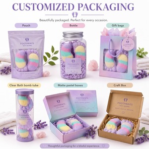 Coffret de bombes de bain naturelles et bio OEM/ODM, boules effervescentes de spa faites à la main avec fleurs séchées, emballage cadeau, logo personnalisé. - Product Image 6