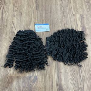 Extensiones de cabello de trama rizada birmana Extremos completos Cabello humano dibujado doble donante crudo - Product Image 3