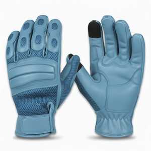 Gants de moto en cuir véritable anti-choc pour hommes et femmes, équipement de course moto, compatibles écran tactile - Product Image 2
