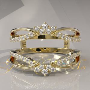 Customizable Ring Enhancer, Aggie Ring <b>Wrap</b>, Diamond Ring <b>Wrap</b>, Moissanite Matching Ring, Eternity Ring, Diamond Eternity Band - Product Image 1