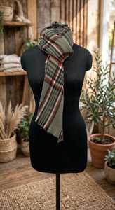 Women's Durable Long <b>Wool</b> Plaid <b>Scarf</b> Winter Daily Wear Patterned Accessory - Product Image 2