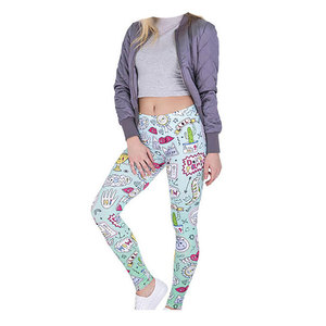 Legging de yoga taille haute écoresponsable pour femme avec taille élastique, en tissu recyclé, motif uni - Product Image 1