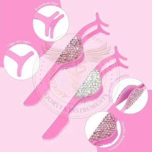 Pinza Aplicadora de Pestañas de Acero Inoxidable de Alta Calidad para Pestañas Postizas, Herramienta de Belleza Antiestática con Agarre Personalizable y Logotipo a Color - Product Image 4