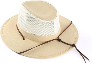 Sombrero de Vaquero de Paja Natural con Rayas, Ala Ancha Ajustable, Estilo Casual para Playa y Aire Libre, Unisex, Precio al por Mayor - Product Image 6