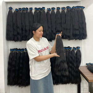 Extensions de cheveux en vrac, 100% cheveux humains vietnamiens, non traités, vierges, meilleur fournisseur, prix de gros du Vietnam - Product Image 1