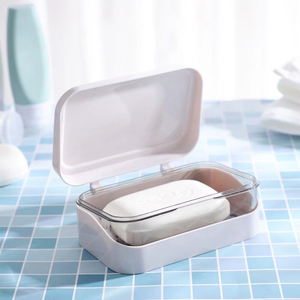 Porte-savon transparent avec couvercle, grande boîte de rangement pour salle de bain, support à savon, conteneur domestique, nouveau design pour dortoir - Product Image 5