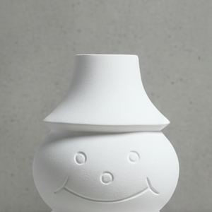 Jarrón de Cerámica con Diseño de Muñeco de Nieve Festivo, Elegante, Hecho a Mano, Acabado Blanco Mate, Decoración Navideña para el Hogar, Centro de Mesa, Unidad Individual - Product Image 6