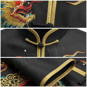 Nuevo Conjunto de Kung Fu de Color Sólido con Diseño Decorativo Hecho a Mano, Uniforme de Karate de Alta Calidad de Manga Corta para Artes Marciales Tradicionales de Tai Chi - Product Image 4