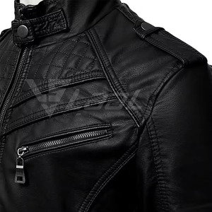 Veste d'hiver pour homme en cuir, design classique, doublure douce, finition durable, style moderne, pour un look tendance. - Product Image 6
