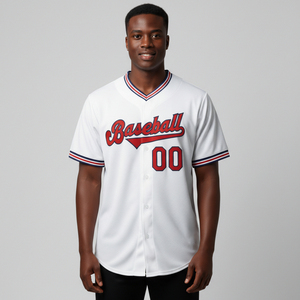 Maillot de baseball personnalisé de haute qualité, imprimé en couleur, manches courtes, séchage rapide, respirant, antibactérien, recyclable à 100% - Product Image 5
