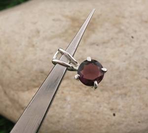 Colgante de Granate Rojo Natural Chapado en Platino Vintage al por Mayor, Plata de Ley 925, Amuleto de Gema Rosa, Joyería a Precio de Fábrica al por Mayor - Product Image 2