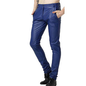 Pantalon Homme Premium en Cuir et Toile Coupe Droite Taille Mi-Haute Style Urbain Automne Hiver Décontracté Respirant Personnalisable - Product Image 6