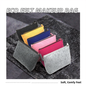 Trousse de Maquillage Personnalisée en PU, Mini Sac de Voyage Organisateur en Toile de Coton avec Fermeture Éclair pour Cosmétiques - Product Image 3